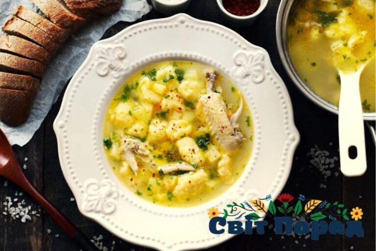 Курячий суп з галушками